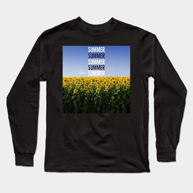 Summer and sunflowers! Long Sleeve T-Shirt by alofolo